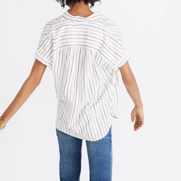 💐HP 💐 Madewell Central Sadie Multi-stripe Shirt - Perfect Condition - Picture 3 of 9